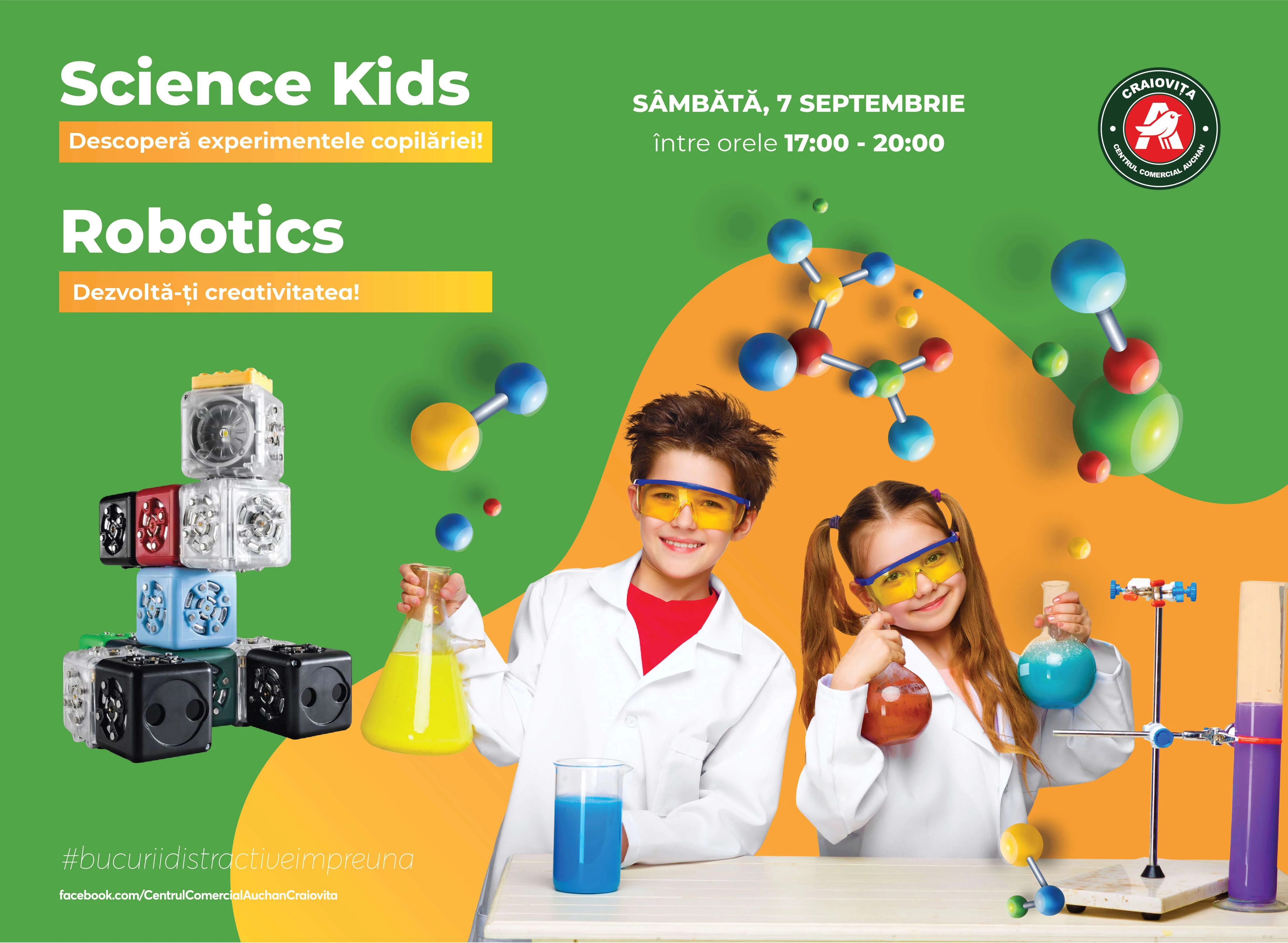 Ateliere de experimente științifice și robotică pe 7 septembrie